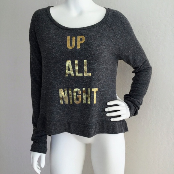 In Love With Strangers Tops - Grey Up All Night Sweatshirt